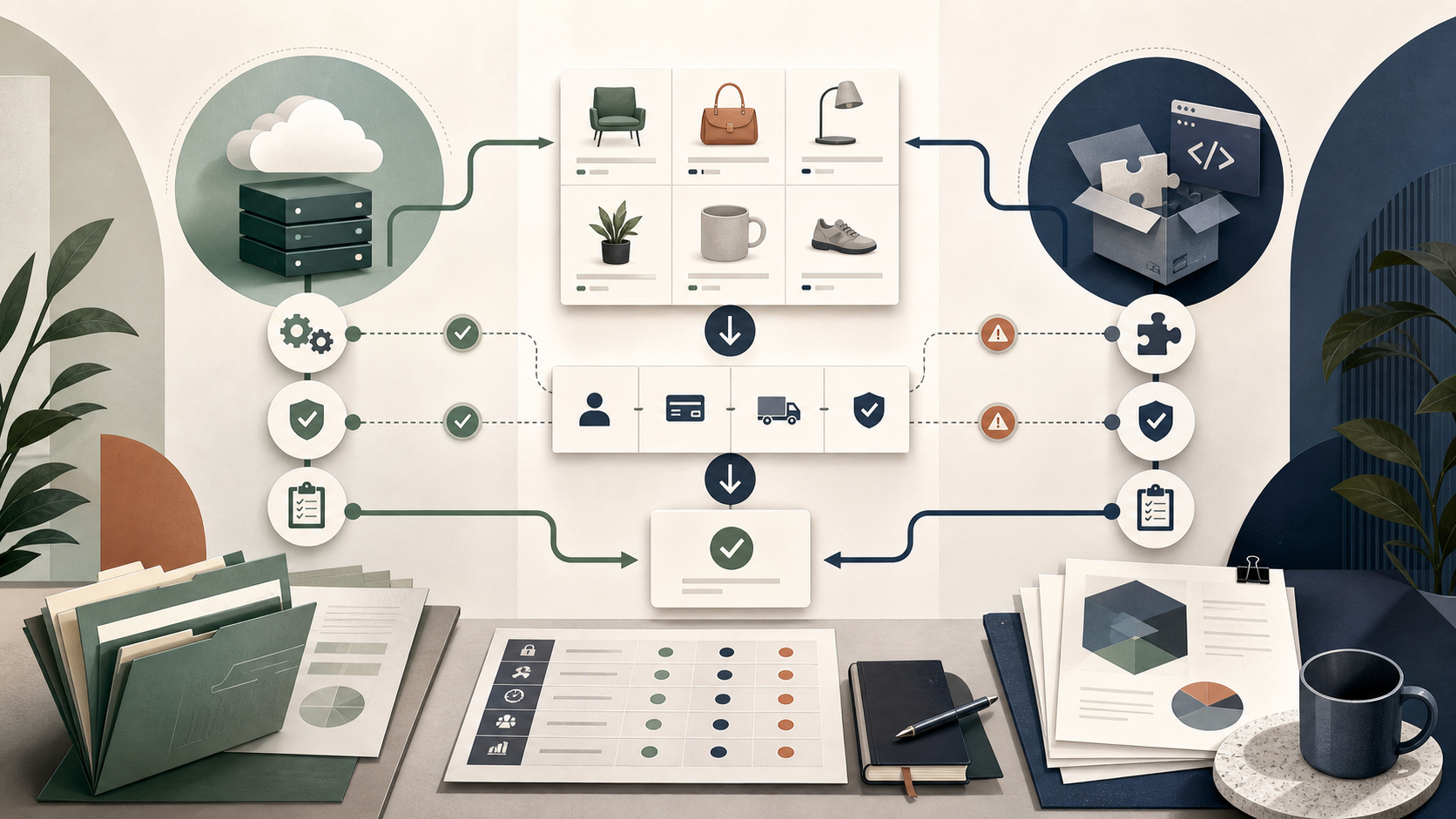 Ecommerce platform redesign workflow for product and checkout migration
