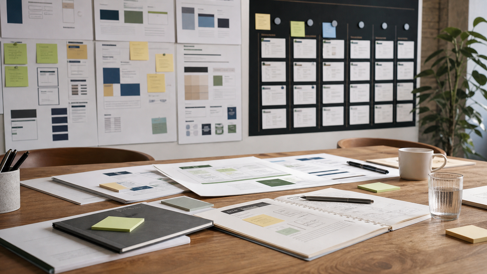 Agency discovery workshop board for website redesign briefing
